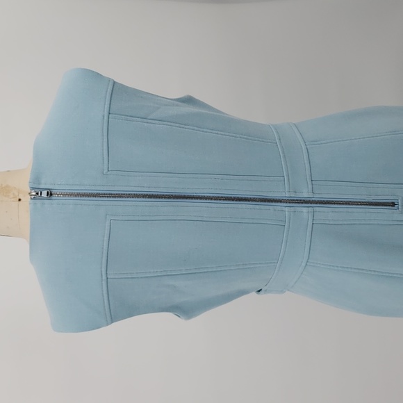 Toccin NY Sky Blue Belted Shift Dress Size 6 - Picture 5 of 7